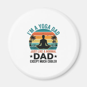 Imã Pai Yoga Vintage Pôr do Sol Engraçado Camisa Pai D