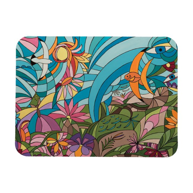Ímã Painel decorativo vida tropical (Horizontal)