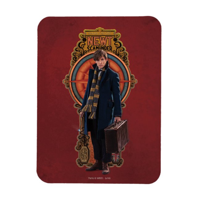 Ímã Painel NEWT SCAMANDER™ Art Nouveau em pé (Vertical)