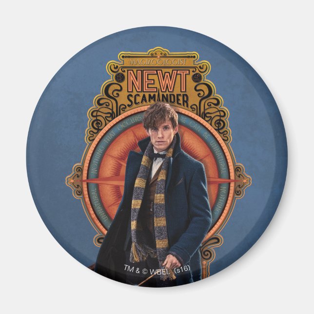Imã Painel NEWT SCAMANDER™ Walking Art Nouveau (Frente)