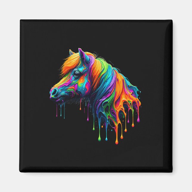 Imã Paint Art Miniature Horse Riding Equestor (Frente)