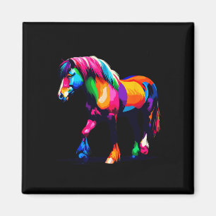 Imã Paint Art Welsh Pony E Cob Horseback Riding Eque