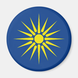 Imã país da piscina da bandeira da região de Macedó
