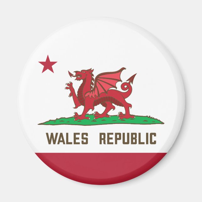 Imã País de Gales Dragon Flag Welsh Pride (Frente)