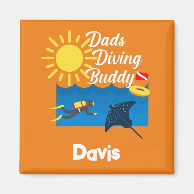 Imã Pais Divisindo Design Buddy - Magnet Quadrado (Frente)