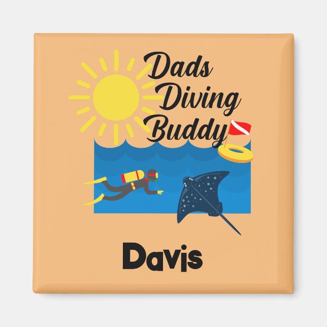 Imã Pais Divisindo Design Buddy - Magnet Quadrado (Frente)