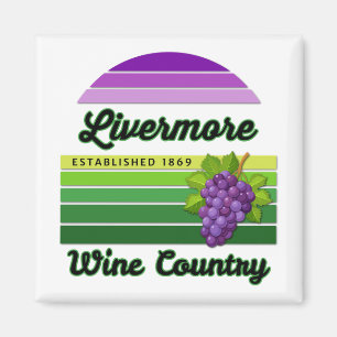 Imã País do Vinho de Livermore Rixas Roxo Verde Uvas
