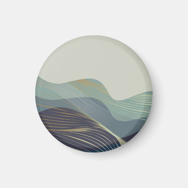 Imã Paisagem abstrato japonesa (Frente)