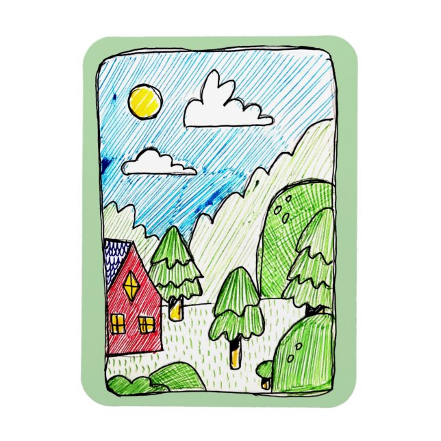 Ímã Paisagem adorável (Vertical)
