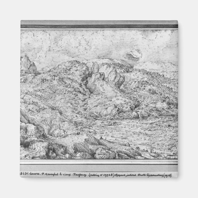 Imã Paisagem alpina, 1553 (Frente)