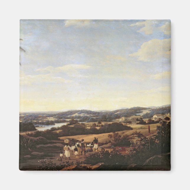 Imã Paisagem brasileira com Plantação (Frente)