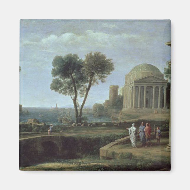 Imã Paisagem com Aeneas em Delos, 1672 (Frente)