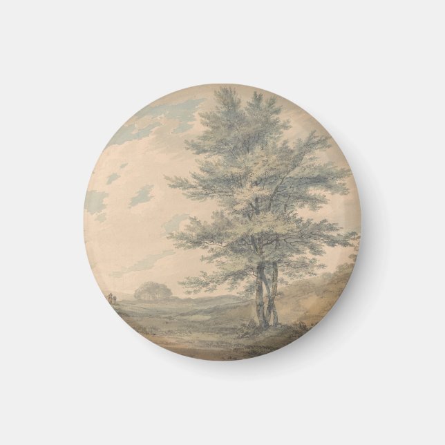 Imã Paisagem com árvores e figuras - Joseph Mallord (Frente)