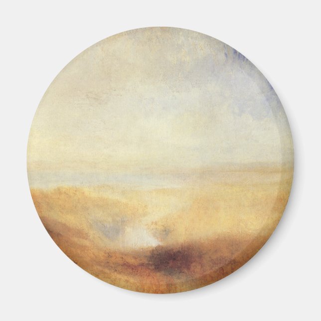 Imã Paisagem com Distant River Bay por Joseph Turner (Frente)