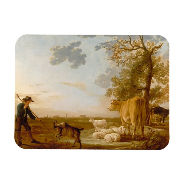 Ímã Paisagem com gado Aelbert Cuyp (Horizontal)