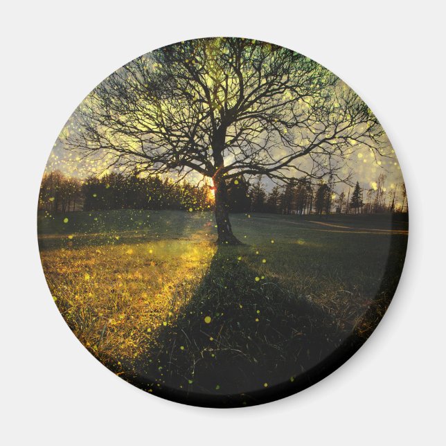 Imã Paisagem com sonhos de vagalumes mágicos (Frente)