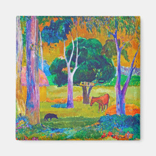 Imã Paisagem com Suíno e Cavalo, Gauguin