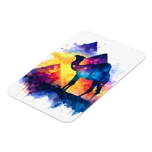 Ímã Paisagem Cósmica Starry Night Egípcio Camel