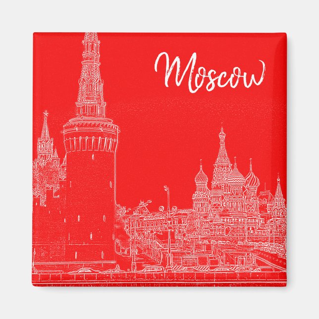 Imã Paisagem da Catedral de Moscou, Rua Basil (Frente)
