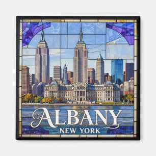Imã Paisagem da Cidade de Albany Nova York 🏛️