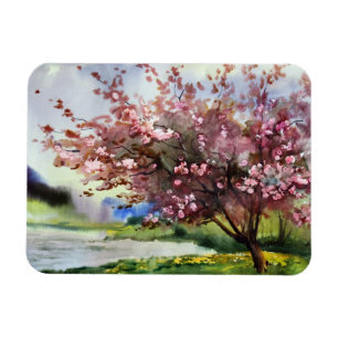 Ímã Paisagem da pintura da aguarela