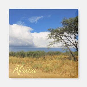 Imã Paisagem da Savana Bush África Safari Ímã de Árvor