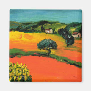 IMÃ PAISAGEM DA TOSCANA COM GIRASSÓIS