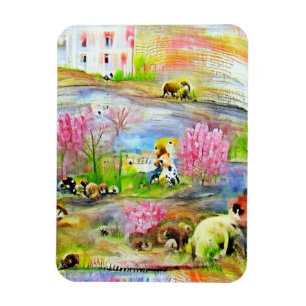 Ímã Paisagem de Aquarela