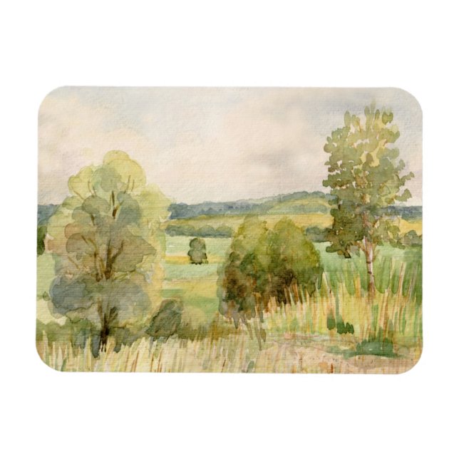 Ímã Paisagem de Aquarela (Horizontal)