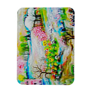 Ímã Paisagem de Aquarela 2