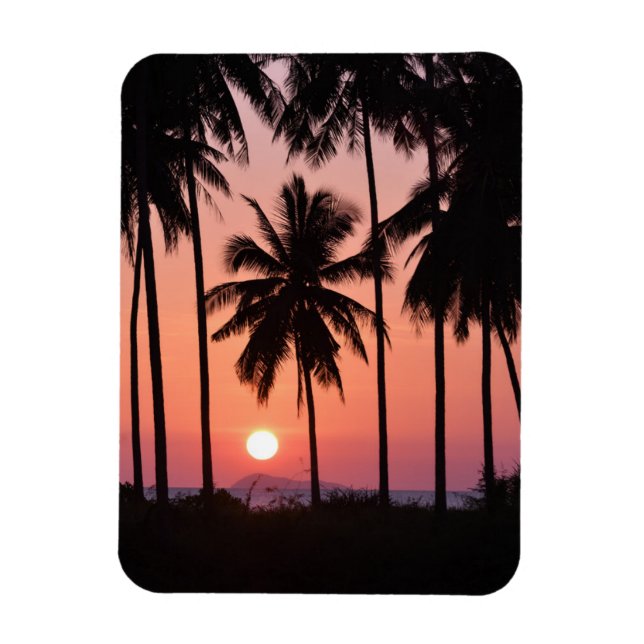 Ímã Paisagem de Árvore do Coconut (Vertical)