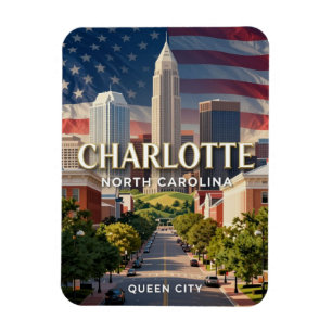 Ímã Paisagem de Charlotte Carolina do Norte Viagem