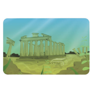 Ímã paisagem de desenho animado de Atlantas