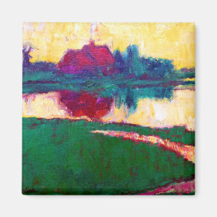 Imã Paisagem de Emil Nolde com casa da quinta