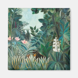 Imã Paisagem de Henri Rousseau com Ga Botânica Macaco