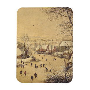 Ímã Paisagem de inverno com armadilha para pássaros po