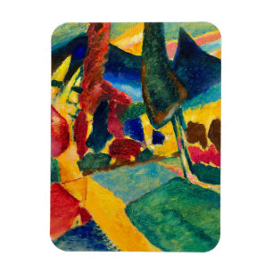 Ímã Paisagem de Kandinsky com Dois Choupos