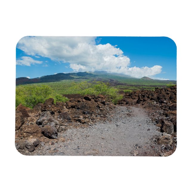 Ímã paisagem de lava e montanha ao longo da trilha do  (Horizontal)