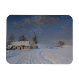 Ímã Paisagem de neve no inverno