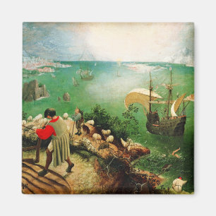 Imã Paisagem de Pieter Bruegel com a queda de Ícaro