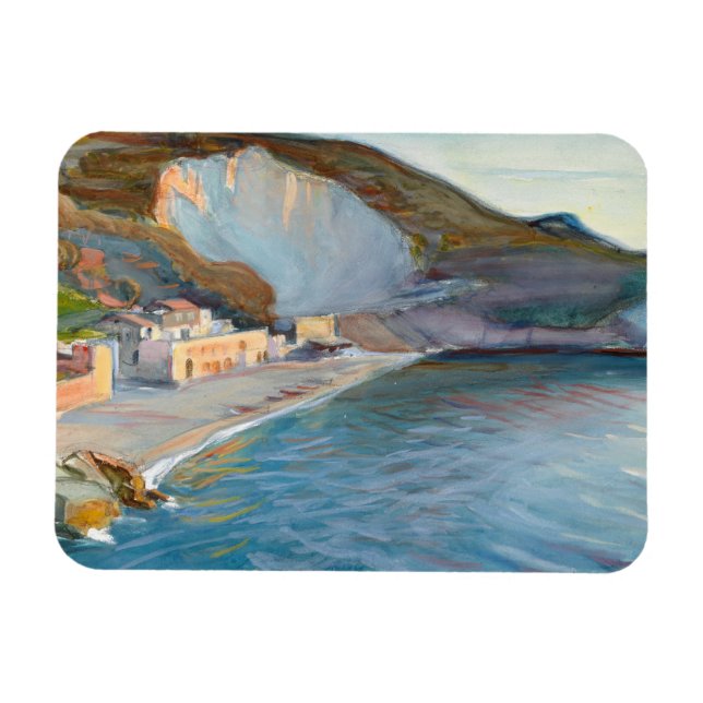 Ímã Paisagem de Shore da Região de Nápoles, M. Enckell (Horizontal)