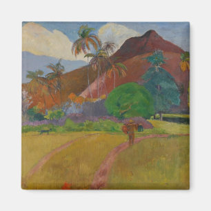 Imã Paisagem de Tahitian, 1891 (óleo em canvas)