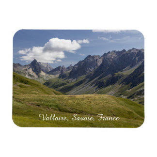 Ímã Paisagem de Verão das Montanhas de Valloire, Franç