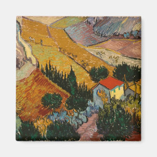 Imã Paisagem de Vincent van Gogh   com casa &