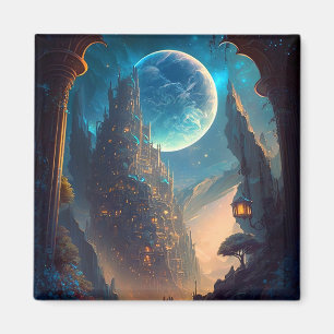 Imã Paisagem do Castelo de Fantasia Futurística
