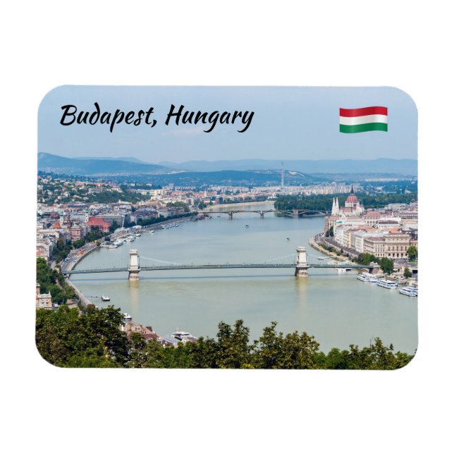 Ímã Paisagem do Danúbio em Budapeste - Hungria (Horizontal)