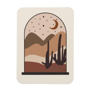 Ímã Paisagem do Deserto, Arizona, Arte Abstrata Boho