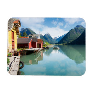 Ímã Paisagem do fiorde de Fjaerlandsfjord em Noruega