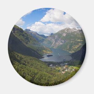 Imã Paisagem do fiorde de Geiranger, Noruega