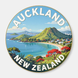 Imã Paisagem do Golfo de Hauraki em Auckland, Nova Zel